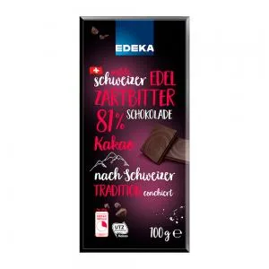 Barra Chocolate Amargo 81 Edeka 100g