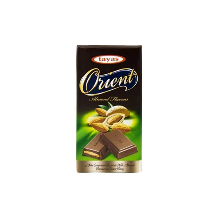Barra Chocolate Tayas Orient Almond Flavour 80g