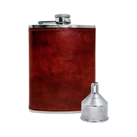 Petaca Con Embudo Vin Bouquet Fia 484 Marron Plata 237ml