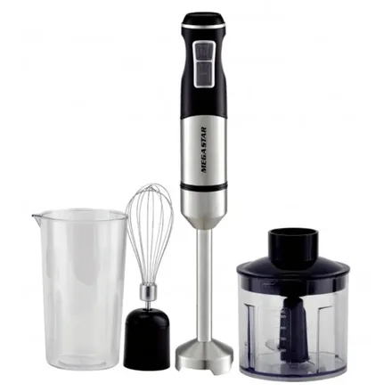 Mixer Megastar Inox 3 En 1 50 Plata 500ml 700ml