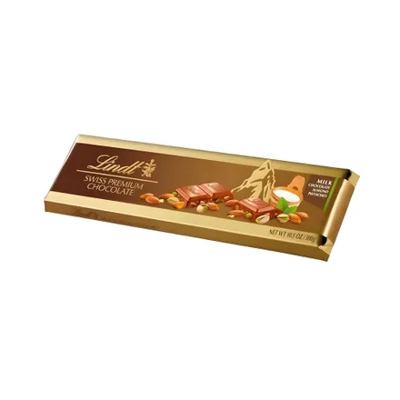 Chocolate Lindt Swiss Milk Con Almonds Pistachios 300g
