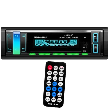 MEGASTAR TOCA RADIO CDX260BT USB/SD/AUX/RADIO