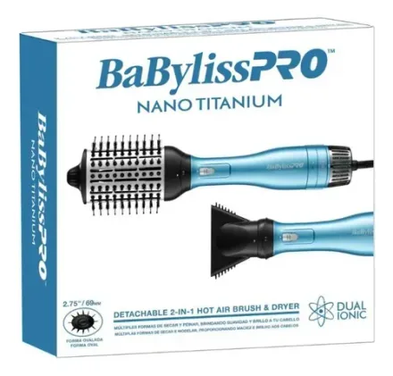 BABYLISSPRO KIT NANO TITANIUM BNTDHB275UZ CEPILLO/SECADOR 220W AZUL