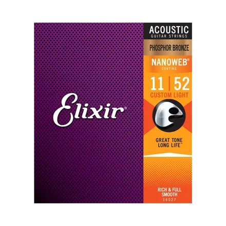 Cuerda Guitarra Acústica Elixir Nanoweb Ex16027