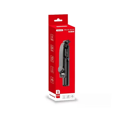 Bastao Selfie Extensivel Luz Tripe Rodacao 360 Cotrole Remoto