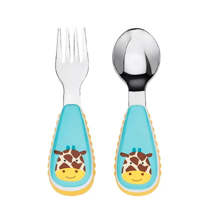 Kit De Utensilios Skip Hop Tenedor Y Cuchara Jirafa