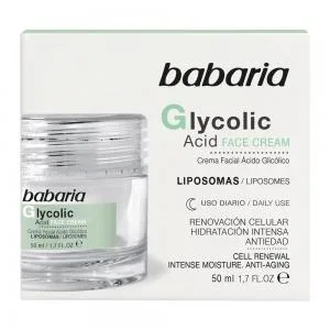 Creme Facial Anti Envelhecimento Babaria Acido Glicolico 50ml