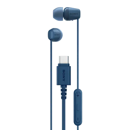 SONY AURICULAR IER-EX15C 3.5MM USB-C C/MIC BLUE