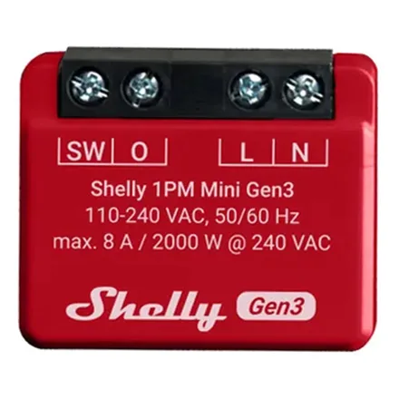 Interruptor Shelly 3 1PM Mini 8A 110