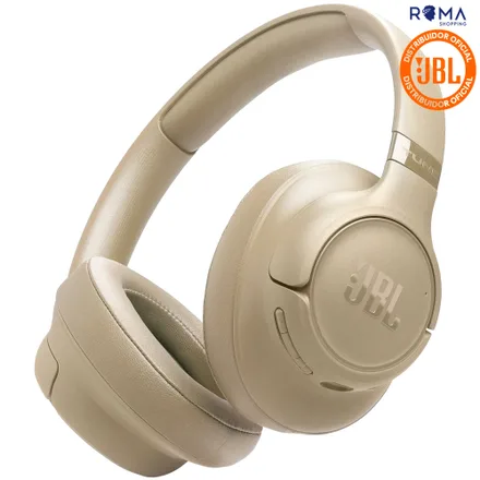 Fone de Ouvido JBL Tune 730BT Lifestyle ANC Bluetooth – Beige JBLT730BTBEGAM