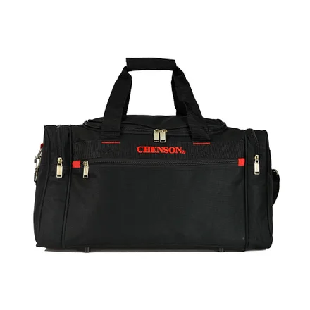 Bolso De Viaje Mediano Chenson Negro/Rojo