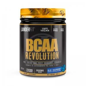 Bcaa Revolution 100 Vegano Landerfit Raspeberry 405g