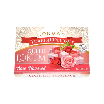 DULCES LOKMA’S TURKISH DELIGHT ROSE FLAVORED 300GR