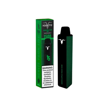 Vape Descartavel Ignite V15 1500 Puffs Peach Kiwi 5 Nicotina