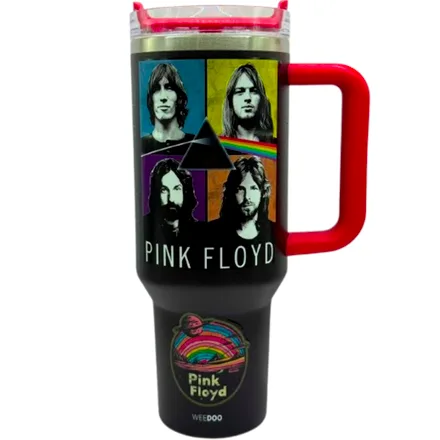 Vaso Termico Weedoo Pink Floyd 1.2L con Pajita - Black/Red