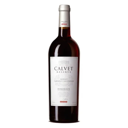 Vino Frances Tinto Calvet Reserve Bordeaux Merlot Cabernet Sauvignon 750ml