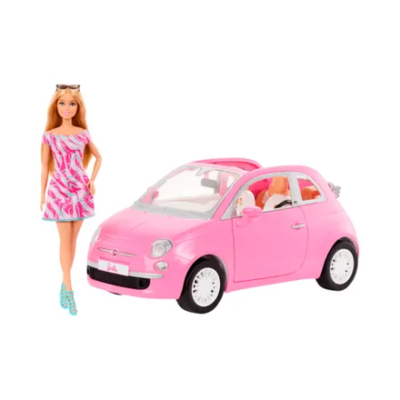 Juego Barbie Fiat 500 Mattel Hrg 59