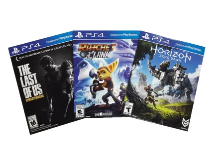 Jogo PS4 3 Jogos Last Of Us Ratchet Clank Horizon Zero Dawn