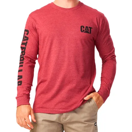 Camiseta Caterpillar Masculino Trademark Banner 2XL Bordo