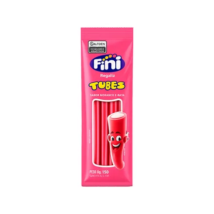 Gomita Fini Regaliz Tubes Fresa 17g