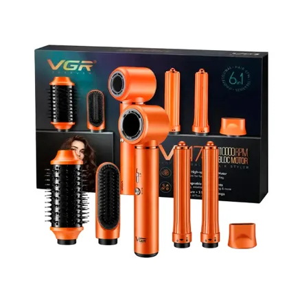 Set Vgr Hot Air Styler 478 6 In 1