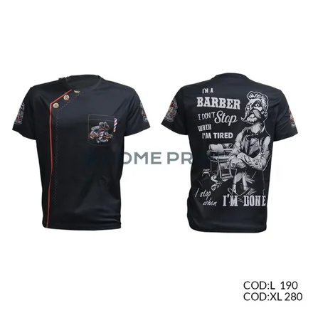 Camiseta de barbeiro tamanho xl