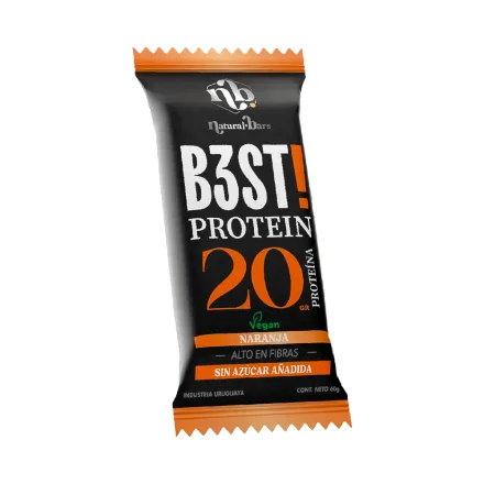Barra Proteina Bars B3ST Protein Naranja 60g