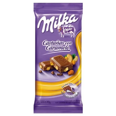 Chocolate Milka Castanas Caramelo 155g