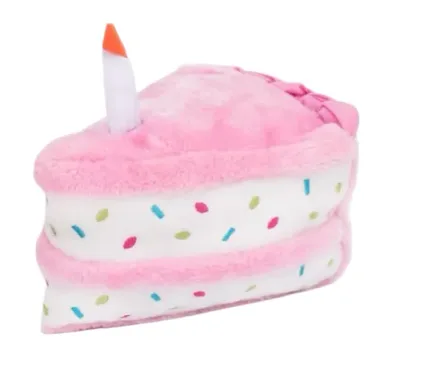ZIPPY PAWS JUGUETE P/PERRO TORTA D/CUMPLEAÑOS ROSA