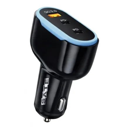 SATELLITE CARGADOR VEHICULAR A-CC2014 NEGRO