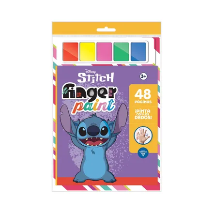 Hojas Colorear Stitch Finger Paint Editorial Vertice 6369