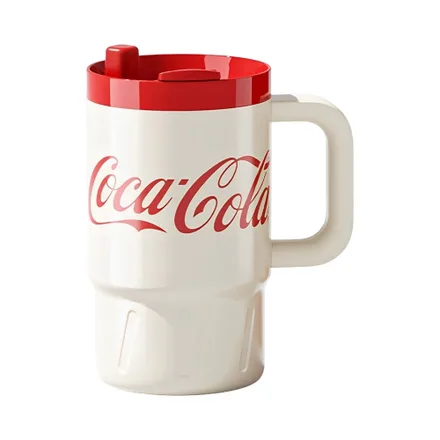 Vaso Termico Coca Cola B1 Con Pajita Blanco Rojo 800ml