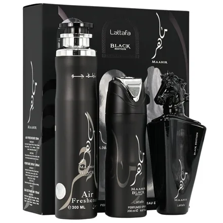 Lattafa Perfume Maahir Black Plus Deo Air Freshener 100ml