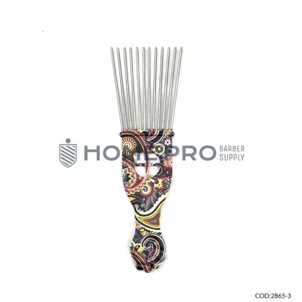 Pente afro metal colorido cod6332