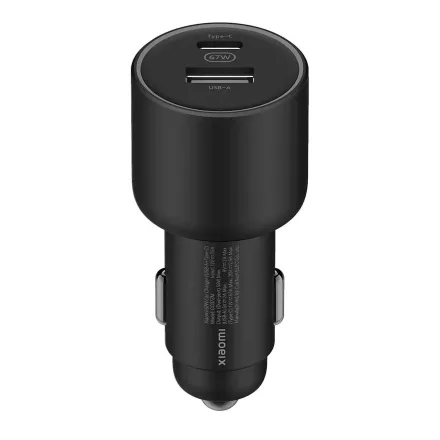 Carregador Veicular Xiaomi CC07ZM BHR6814GL 67W Dual Port USB-A + Type-C - Preto