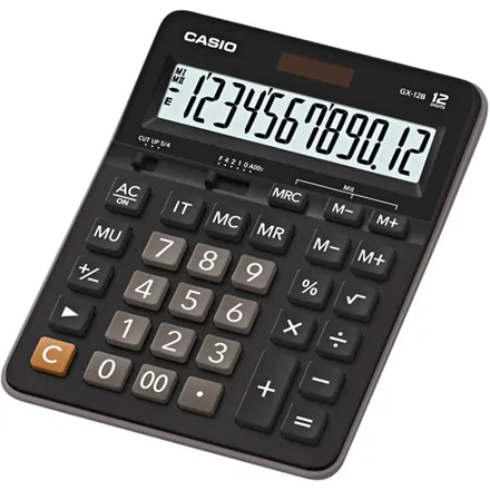 Calculadora Casio Gx 12B Bk 12 Digitos Solar
