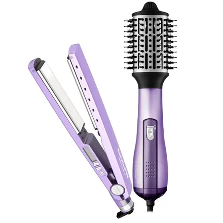 Kit Babylisspro Nano Titanium BNTLVPP44UZ Cepillo/Alisador Bivolt - Lila