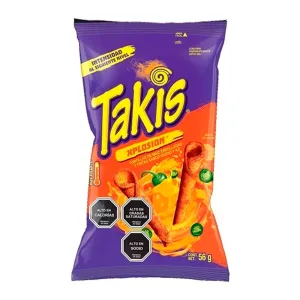 Salgadinho Takis Xplosion Muito Apimentado Queijo Pimenta Pacote Bimbo 56g
