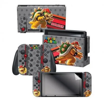 Adesivo Nintendo Switch Super Mario Bowser Skin 3 Adesivos