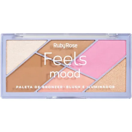Paleta Ruby Bronzer Blush Iluminador Feels Mood Hb 7528