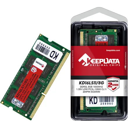 Memoria RAM para Notebook Keepdata de 8GB KD16LS11/8G DDR3L/1600MHz - Green