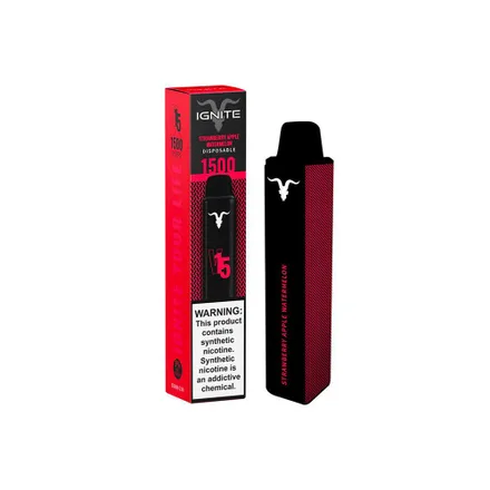 Vape Descartavel Ignite V15 1500 Puffs Strawberry Watermelon 5 Nicotina