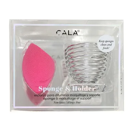 Esponja Cala Sponge & Holder Hot Pink Slant