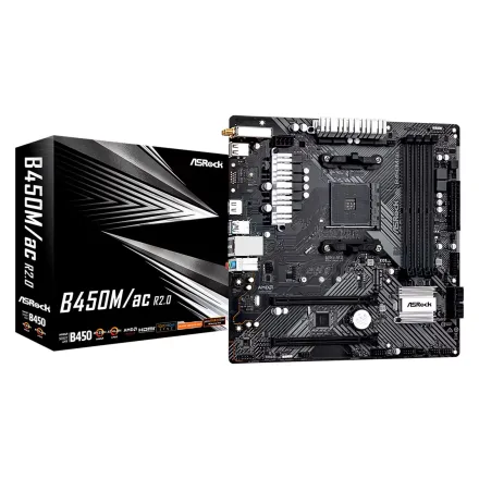 Placa Mae Asrock Ac Ddr 4 Socket AM4 Chipset B450 Atx
