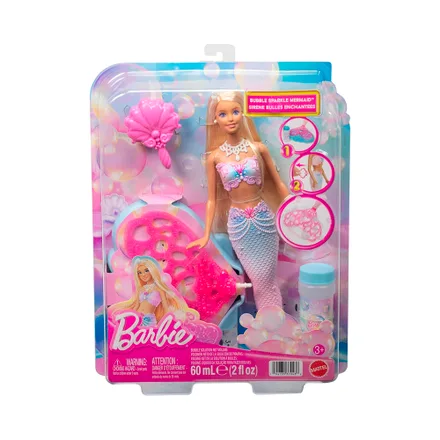 Muneca Mattel Barbie Sirena Burbujas Brillantes Jlw 56
