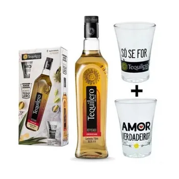 Tequila Tequileiro Oro Con 2 Vasos 750ml
