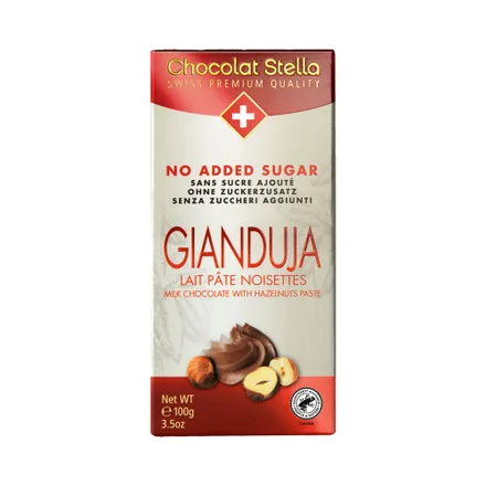 Chocolate Stella Added Sugar Gianduja 100 Gr