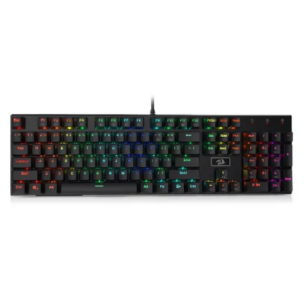 Teclado Gamer Redragon K556RGB Devarajas USA Inglês - Preto