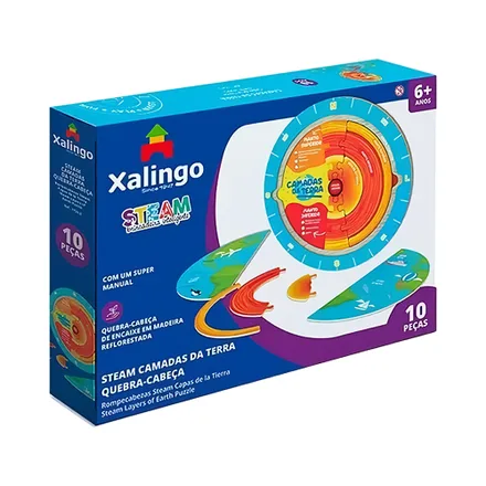 Rompecabezas Xalingo Steam Juguete Capas La Tierra 10 Piezas