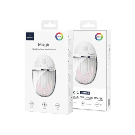 MOUSE DUAL MAGIC WIWU BRANCO -WIRELLESS 2.4GHZ